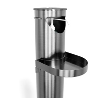 Distributeur de désinfectant pour les mains en acier inoxydable commercial à pédale, unité sur pied sans contact pour bureau, hôpital, école