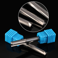 Fraises de gravure droites CNC en carbure, outils à deux cannelures de 6mm 8mm pour bois, 1 pièce