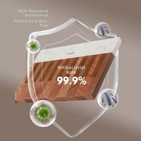 Planche à découper et bloc de préparation en bois de style piano, épaisseur 2,0 cm, durable et antibactérien pour la cuisine