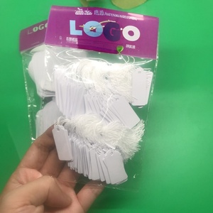 Trang sức nhãn nhỏ tự làm trống thẻ nhỏ giấy trắng dòng đàn hồi giá 200 cái/túi - Product Image 6