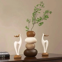 Figurine de cerf en résine, décoration de table pour salon, meuble TV et entrée, décoration bohème pour la maison, accessoires écologiques pour la maison, décoration moderne pour la maison