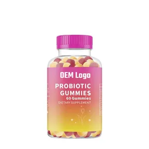 Rauwe Probiotische Prebiotische Gummyfabrikant Prebiotica Suikervrije Gummies Voor Vrouwen