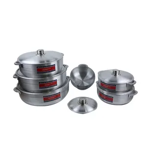 Gran oferta, olla para sopa de restaurante, 6 uds., utensilios de cocina de aluminio, juego de utensilios de cocina, juego de ollas de cocina de aluminio