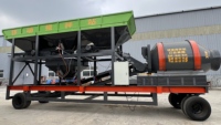 Centrale à béton mobile automatique portable JZM1200, ligne de production de 40 m³/h pour travaux routiers