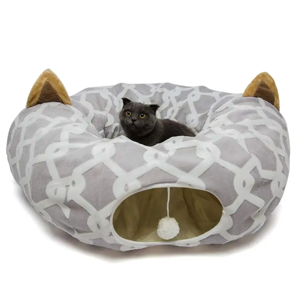 4 Cách Lớn Cat Tunnel Nhăn Giường Lớn Pop Up Giường Với Mèo Đồ Chơi Pet Ống