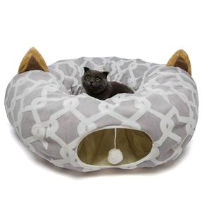 4 Wege großes Katzentunnel-Crinkle-Bett Großes Pop-up-Bett mit Katzenspielzeug-Haustier röhre - Product Image 1