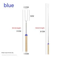 Bâtons à griller pour guimauves, bâtons à smores extensibles en acier inoxydable de 32 pouces, bâtons à griller pour feu de camp, bâtons à griller pour foyer
