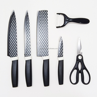 Ensemble de 6 couteaux de cuisine en acier inoxydable, couteau de chef utilitaire, ciseaux, éplucheur, trancheuse de fruits, viande de poisson, cuiseur