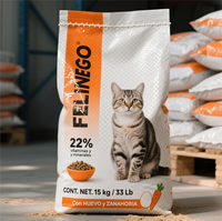 Sacs tissés en PP laminés OPP résistants à l'humidité, sacs tissés en plastique pour aliments pour animaux, nourriture pour chats, litière pour chats