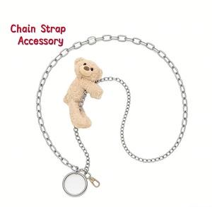 ตุ๊กตาหมีน่ารักนุ่มพิเศษ ปักลายสวยงาม ใช้เป็นพวงกุญแจ ตกแต่งกระเป๋า โทรศัพท์ และอุปกรณ์เสริมต่างๆ - Product Image 4