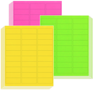 Etiquetas Autoadhesivas Rectangulares de Neón, Papel de 8.5x11 Pulgadas, 30 Hojas, para Uso en Oficina y Hogar - Product Image 5