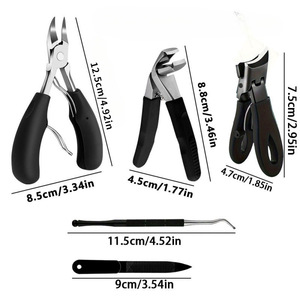 Set di 5 Pezzi Longhui Portatile Universale per Manicure e Pedicure, con <span class=keywords><strong>Tronchesino</strong></span> a Becco d'Aquila, Strumento per Tagliare Unghie dei Piedi, Forbici per Unghie - Product Image 2