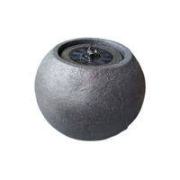 Fontaine d'eau solaire design boule marbre gris pour décoration de jardin extérieur avec pompe à eau solaire