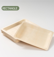 Ensemble d'assiettes jetables en bois-12 assiettes de mariage avec plat décoratif pour restaurant de luxe