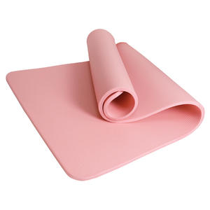 Esterilla de yoga Nbr, 185x61cm, 8mm de grosor, antideslizante, para uso universal, rectangular, color sólido, negro, rosa, morado - Product Image 5