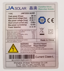 Panel Solar Pv Ja 535 550W 540W 535W, Precios <span class=keywords><strong>Jam72S30</strong></span> Jam72S30540 Jasolar 545W <span class=keywords><strong>545</strong></span>, Proveedor en Shanghái, Reino Unido, 550 540 530W 500W Oem - Product Image 6