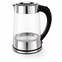 Bouilloire Électrique 1,8 L en Verre, Chauffage Rapide Solaire avec Arrêt Automatique, Colorée pour la Maison, l'Extérieur et l'Hôtel