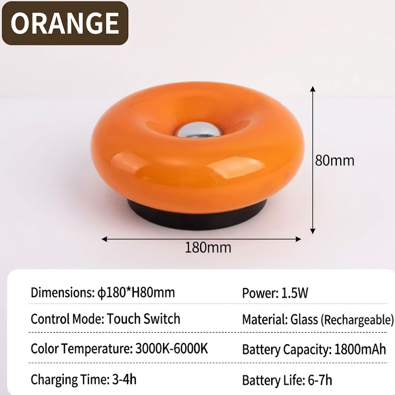 Orange - 18 cm Rechargeable 1800 mAh
