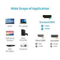 Câble HDMI tressé VegGieg haute vitesse 60 Hz pour TV mobile, vidéo 4K 8K 2.1, Ver20b, 1m 2m 3m 5m 8m 10m