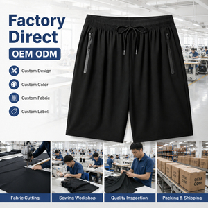 Shorts Essentiels Personnalisables avec Logo pour Hommes – Vêtements de Sport avec Poches Zippées, Idéaux pour la Course, le Basketball, le Streetwear et les Tenues Actives – Fabrication OEM - Product Image 6