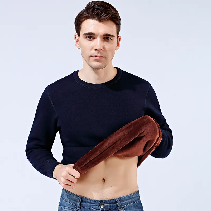 best selling round neck cotton heated thermal underwear for men winter thermal underwear