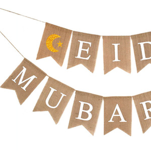 <span class=keywords><strong>Banner</strong></span> de papel impreso Eid Mubarak Star Moon para decoración de pared de Ramadán y cartel decorativo festivo de fiesta - Product Image 2