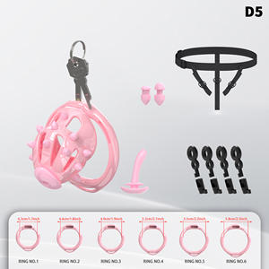 Jaula de Castidad Masculina con Puntos de Masaje de Silicona, Ligera, Impresa en 3D, 6 Tamaños de Anillos, Dispositivos de Jaula para Pene, Juguetes Sexuales para Adultos - Product Image 6