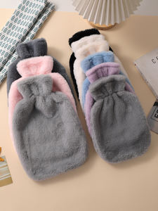 <span class=keywords><strong>Bouillotte</strong></span> Réutilisable Grande Capacité en PVC, Personnalisable avec LOGO, Housse en Peluche pour Mains Chaudes - Product Image 3