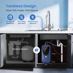 Sistema de Osmose Reversa PUREZA 800GPD, Mais Fácil de Instalar, Sistema RO Sob a Pia - Glacierfresh U03 - Product Image 4
