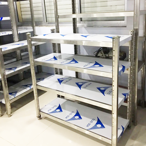 VICTORY KITCHEN Chine Usine Heavy Duty En Acier Inoxydable Debout Argent Quatre Couches Réglable Écologique Rack De Stockage/Étagère - Product Image 1