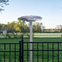 UFO Design Led solaire Parking lumières mât de drapeau lampe produit breveté IP65 étanche jardin extérieur mât de drapeau solaire Top