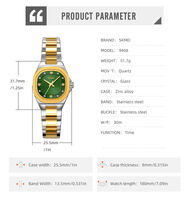 Reloj de Cuarzo para Hombre SKMEl 9408, Reloj Deportivo Analógico de Alta Calidad, Resistente al Agua 3ATM, Relojes de Cuarzo para Hombre