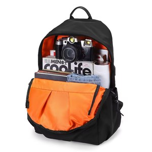 Men's <b>Backpack</b> <b>Large</b> Capacity 16-Inch Laptop Bag Black Casual Everyday Use - Product Image 3