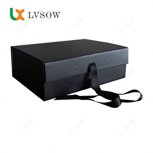 Cardboard Gift Box Luxury Box With Changeable Ribbon and Magnetic Closure Folding Big Gift Boxes Set