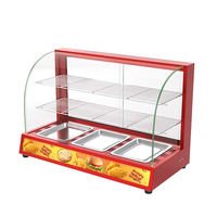 26 ''Food Warmer Display Hot Food Arbeits platte Fall Commercial Buffet Restaurant beheizter Schrank 3 Tier Warmer Display Showcase
