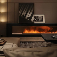 Cheminée à vapeur d'eau intégrée avec contrôle par application et humidificateur, cheminée électrique à vapeur d'eau pour la décoration de la maison
