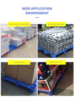 Palettes en plastique PE recyclé, double face, 4 directions, robustes, taille Euro, empilables, pour la logistique industrielle et l'entreposage