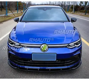 Kit carrosserie pour VW Golf MK8 Pro GTI R-Line 2021-2024, spoiler de pare-chocs avant, aspect fibre de carbone, lèvre de pare-chocs avant, accessoires de voiture - Product Image 3
