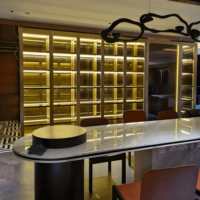 Lemari Penyimpanan Anggur Modern Premium Ramah Lingkungan Skala Besar dengan Pintu Kaca, Rangka Baja Tahan Karat, Rak Pajangan Tinggi untuk Rumah, Bar, Hotel