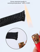 Tube tressé en nylon pour l'audio et la tuning automobile - Gaine de câble tressée extensible en maille effet peau de serpent pour la gestion des fils