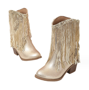 Nouvelles Arrivées Bottes d'Hiver en Caoutchouc et Peau de Porc pour Enfants, Bottes de Cowboy Personnalisées, Bottines pour Filles, Chaussures pour Garçons - Product Image 6