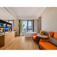 Vente en gros d'usine, mobilier sur mesure pour chambre d'hôtel 3 étoiles, chambre individuelle, mobilier pour chambre d'hôtel