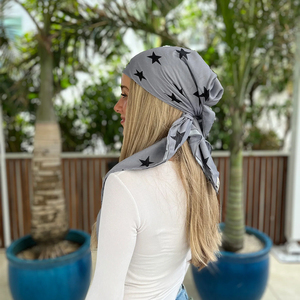 Cheveux couvrant cravate dos tête écharpe enveloppes Floral tête écharpe imprimé barre carré tête écharpe avec bande élastique - Product Image 5