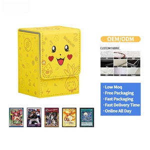 Boîte de rangement pour cartes FX 100+ en cuir PU, compartiments séparés, pour cartes TCG/de jeux de société sous étui, étui de rangement pour cartes TCG - Product Image 1