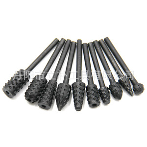 10pc Thin-Handled Mace Rotary File 3mm Steel Straight Shank For Electric <b>Grinder</b> Woodworking DIY Kit Accessories - Product Image 4