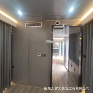 บ้านพักทรงสี่เหลี่ยมโครงสร้างอะลูมิเนียม พร้อมห้องน้ำ อุ่นสบายในฤดูหนาว เหมาะสำหรับพักผ่อนในชนบท โรงแรมพักตากอากาศ ฟื้นฟูพื้นที่ชนบท แคมป์ปิ้ง - Product Image 5