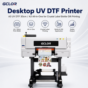 Imprimante UV DTF de bureau A3 30 cm / Tout-en-un pour l'impression d'étiquettes en cristal, de bouteilles et de cadeaux GC-302U, largeur d'impression A3 idéale pour les grands formats - Product Image 1