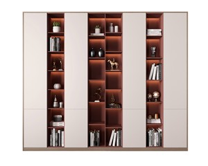 Libreria in stile moderno personalizzabile con Design a porte nascoste in legno per l'home Office e soggiorno che ripongono libri - Product Image 6