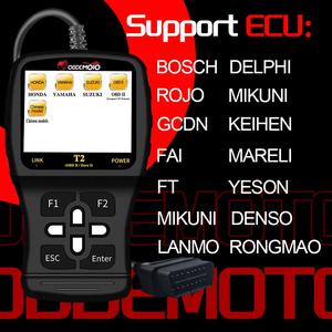 MST T2 obdemoto Xe Máy chẩn đoán Máy quét động cơ phân tích cho Yamaha/Suzuki/OBD II đọc/xóa mã lỗi ABS động cơ đông lạnh - Product Image 6