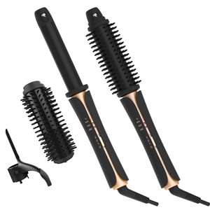 3-In-1 Curling Iron With Comb Bar Rose Gold And Black Fast Heating Electric Multi Styler For Dry Hair - Product Image 1